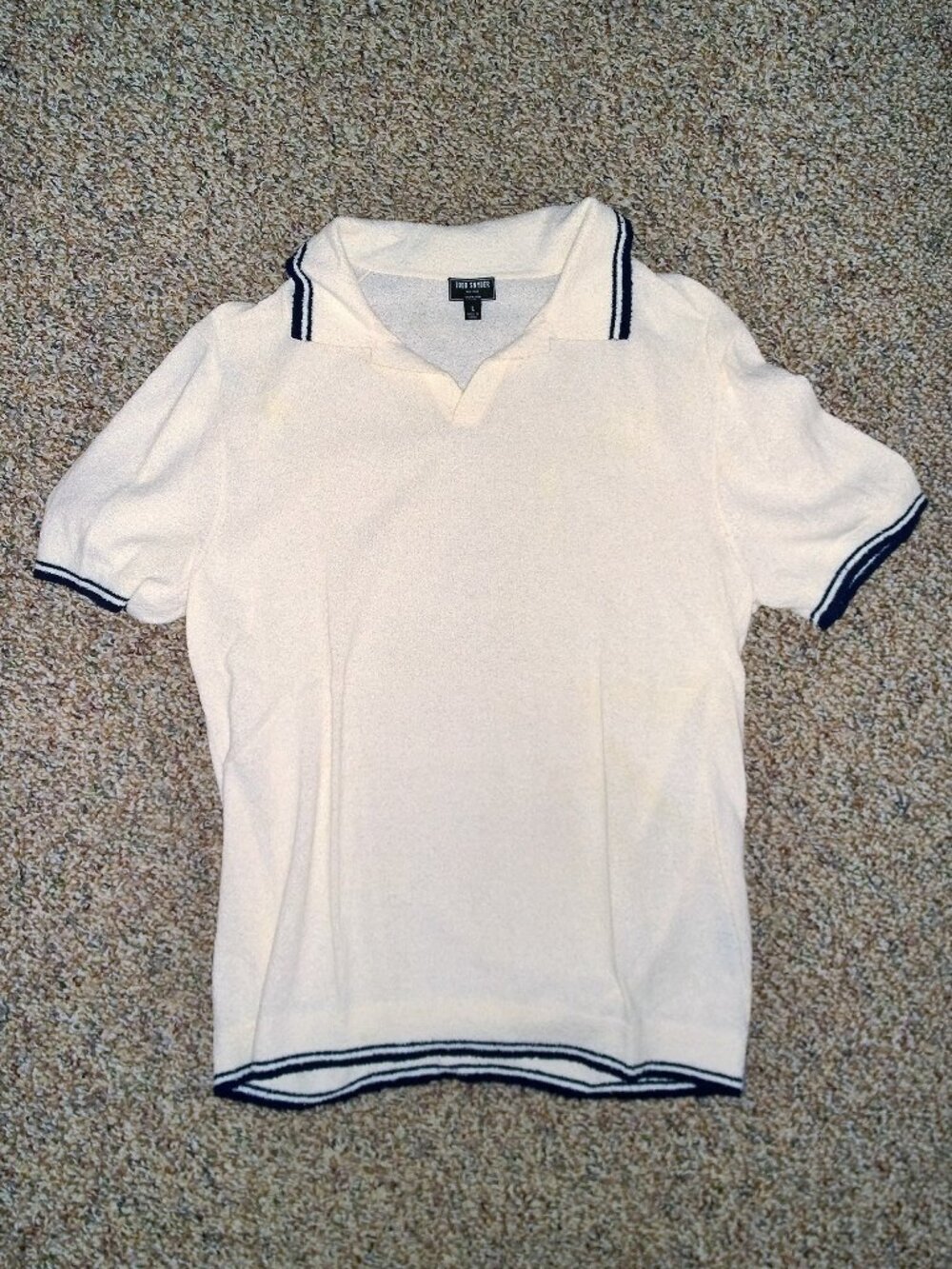TODD SNYDER Tipped Boucle Montauk Polo Shirt